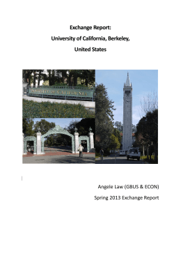 Exchange Report: University of California, Berkeley, United States