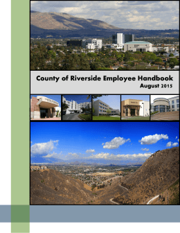 County of Riverside Employee Handbook August 2015