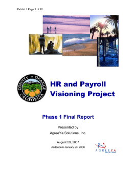 HR and Payroll Visioning Project