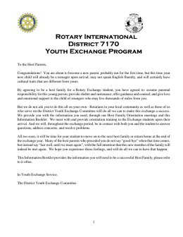 Rotary International Rotary International District 7170 District 7170
