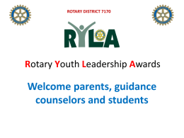 RYLA - Greene Rotary Club