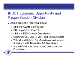 INDOT Economic Opportunity and Prequalification Division