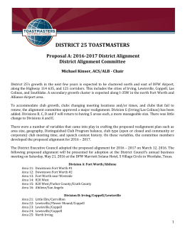 Proposal A - District 25 Toastmasters