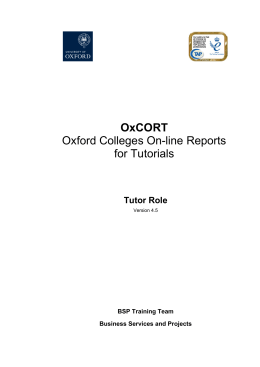 Oxford Colleges - OxCORT