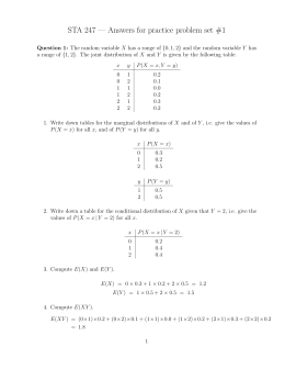 STA 247 — Answers for practice problem set #1