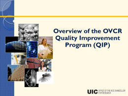 OVCR Quality Improvement Program