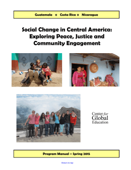 Social Change in Central America: Exploring