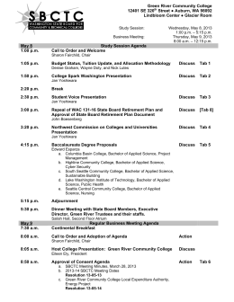 May 2013 agenda - State Board for Community and Technical
