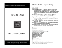 Nursing - Saint Mary`s College of California