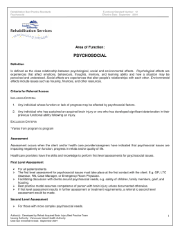 psychosocial - Vancouver Island Health Authority