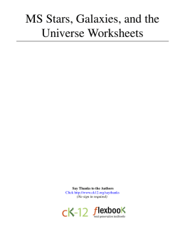 MS Stars, Galaxies, and the Universe Worksheets