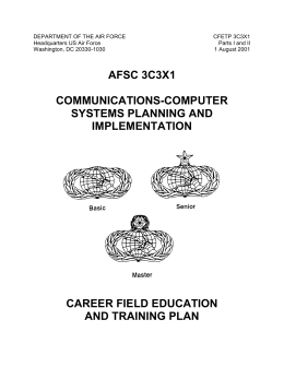 AFSC 3C3X1 COMMUNICATIONS