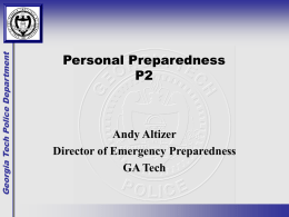 Personal Preparedness - Georgia Tech Police Department