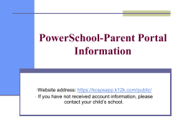 PowerSchool-Parent Portal Information for Robinson Middle School