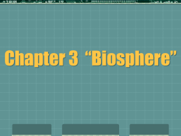 Chapter 3 “Biosphere”