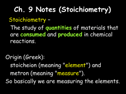 Chemical Stoichiometry