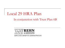 Local 29 HRA Plan Rehn