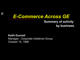 E-Commerce Across GE