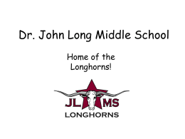 6th Grade Curriculum - John Long Middle School