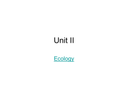 Unit II - Ecology Notes