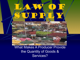 Law of Supply - Caddo Mills ISD
