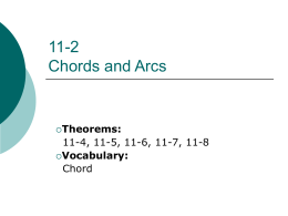 11-2 Chords and Arcs