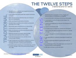 The Twelve Steps: Traditional and for Teens
