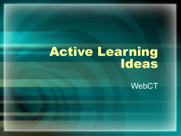 Active Learning Ideas
