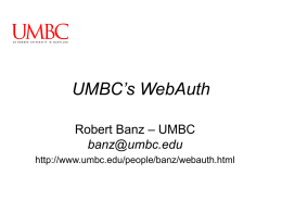 UMBC`s WebAuth