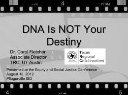 DNA Is NOT Your Destiny