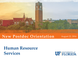 Human Resource Services - Office of Postdoctoral Affairs