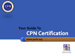 CPN Certification