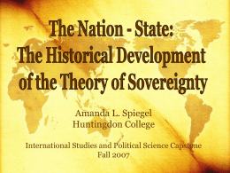 The Theory of Sovereignty