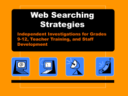 Web Searching Strategies - Santa Rosa County School District