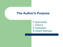 Purpose of Writing Powerpoint