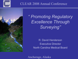 Promoting Regulatory Excellence Through Surveying