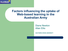 Factors influencing the uptake of Web
