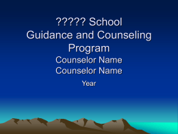 SISD Guidance and Counseling Mission Statement