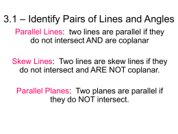 3.1 – Identify Pairs of Lines and Angles