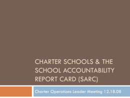 SARC - ousd office of charter schools