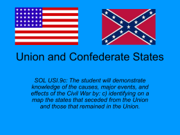 Confederate, Union, and Border States
