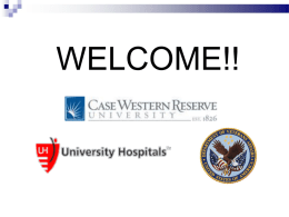 Chief`s Orientation - Case Western Reserve University