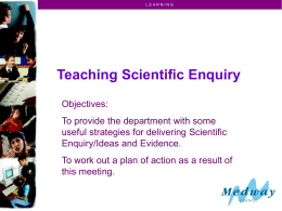 Teaching Scientific Enquiry.