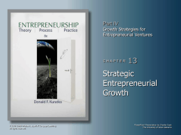 Entrepreneurship 8e. - NMHU International Business Consulting