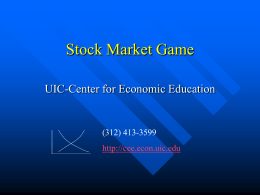 Stock Market Game - UIC Center for Economic Education