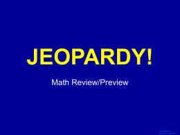 Unit 1, 2, 3 Jeopardy Review