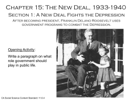 Chapter 15: The New Deal, 1933-1940