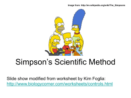 Simpsons Scientific Method