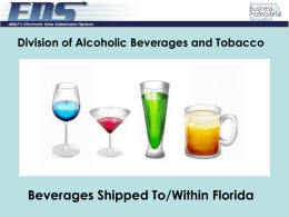 Beverages Shipped To/Within Florida