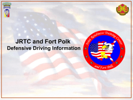 JRTC and Fort Polk Defensive Driving